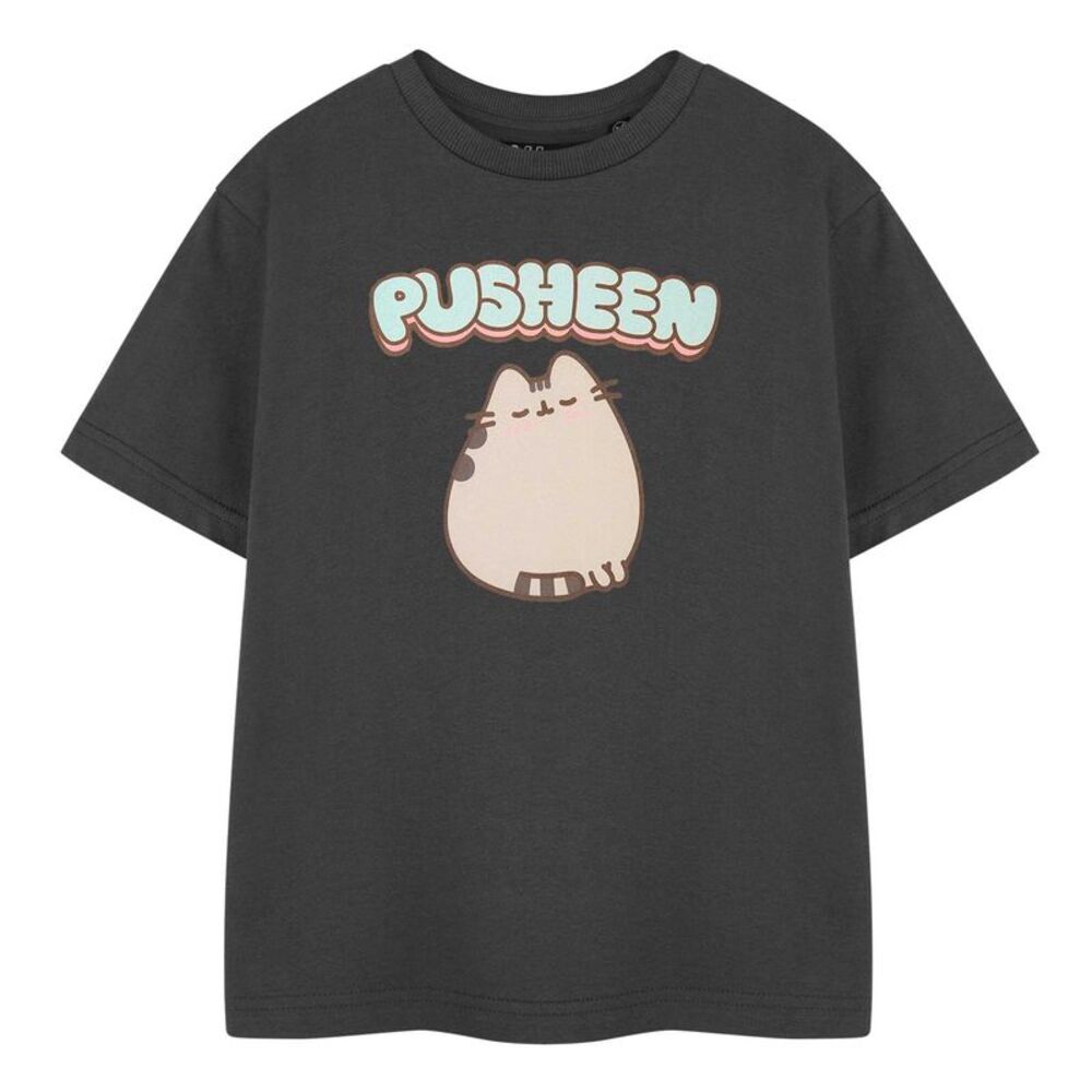 Pusheen Girls Blush Short-Sleeved T-Shirt / Charcoal